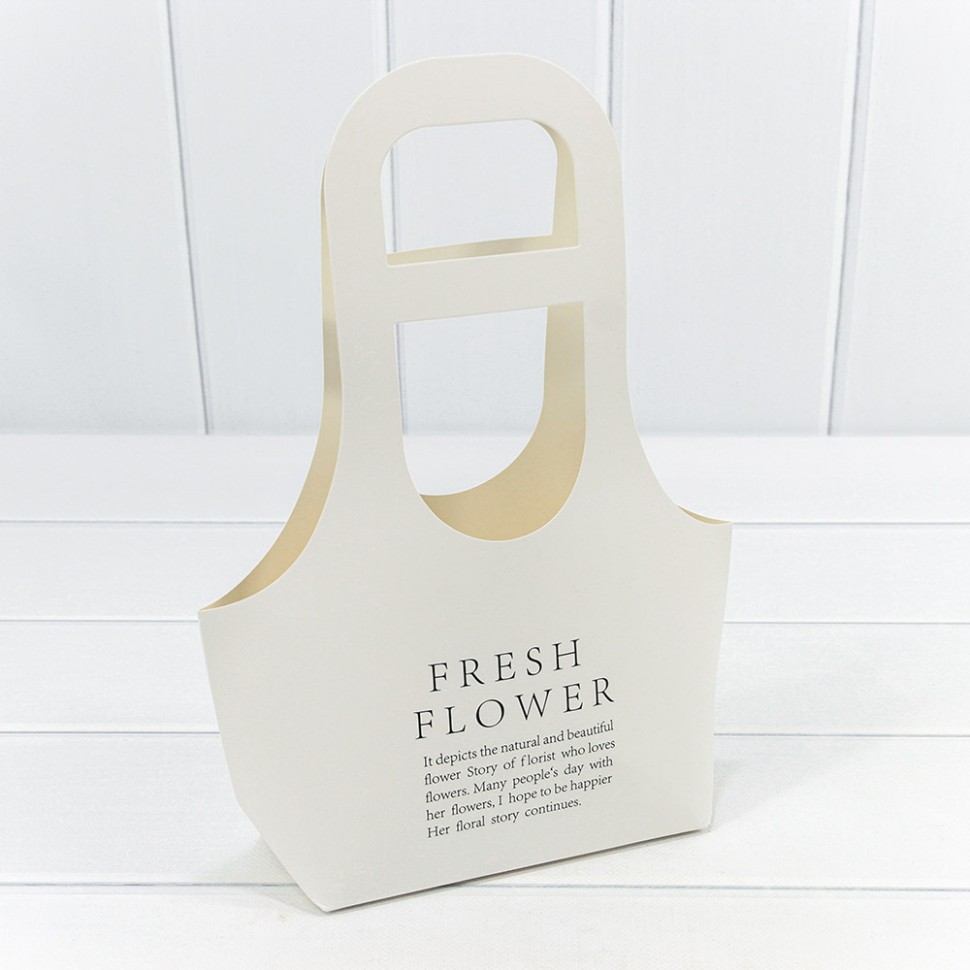 Пакет подарочный "Fresh Flower" Белый 17*32*7,5