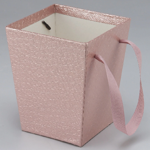 Коробка под цветы трапеция 14,5x11х15см, 1 шт., св. розовый