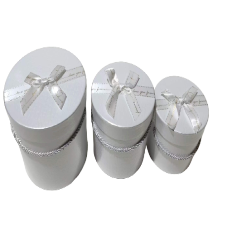 Набор коробок для цветов "Виражи страсти" 18,5*17, 15,3*14,5, 13,3*12 см, 3шт., белый