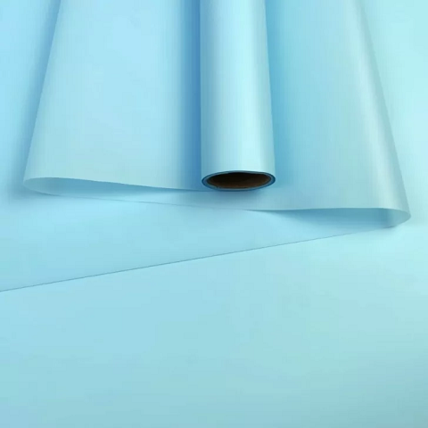 Пленка матовая 40мкм 58см х 10м Воздух голубой