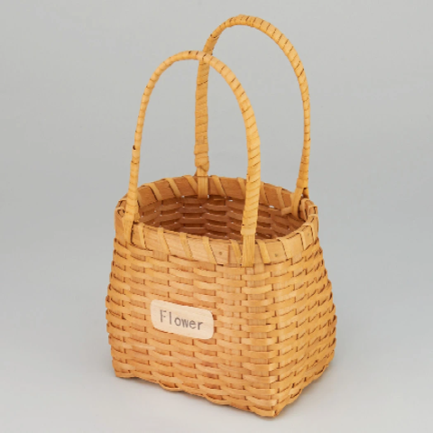 Корзина плетеная (ротанг), 19,5х14х13/27 см, 1 шт., натуральный