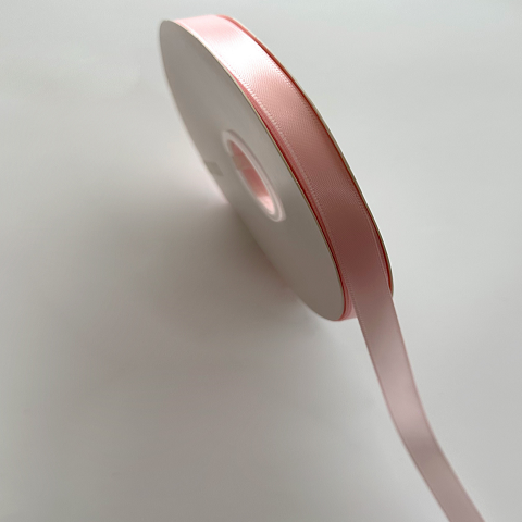 Лента атласная полиэстер 1см*80 ярдов, розовый (3шт./упак.)