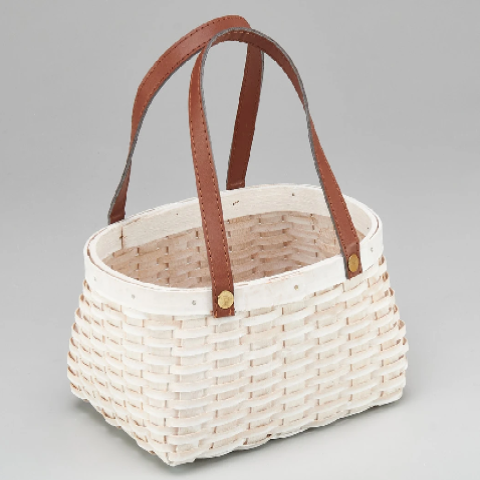 Корзина плетеная (секвойя), 21х16х10/22 см, 1 шт., белый