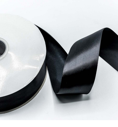 ЛЕНТА АТЛАСНАЯ (ПОЛИЭСТЕР) КЛАСС А 5 СМ*100 ЯРД ЧЕРНЫЙ