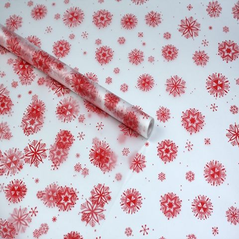 Пленка матовая Салютики 70смх10м красный