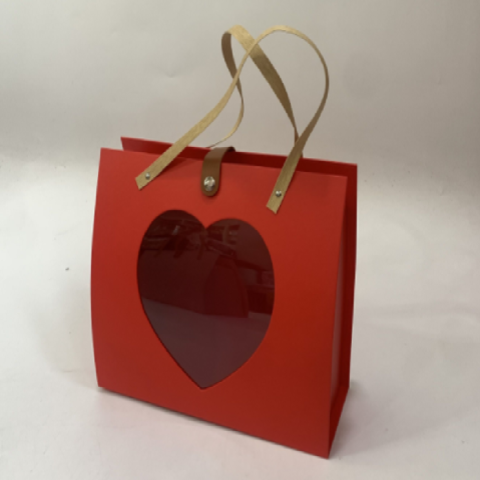 Коробка под цветы "Мон Амур" 28x11,5x23см, 1шт., красный