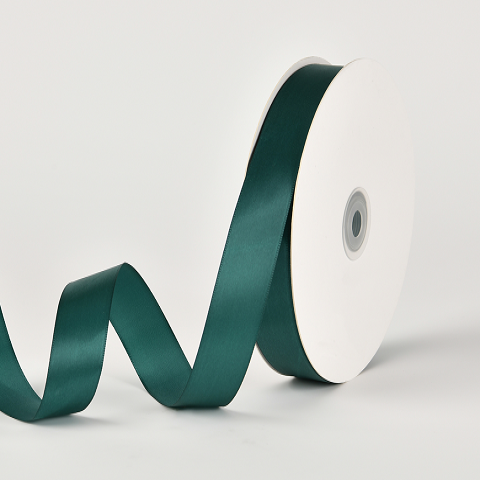 Лента атласная полиэстер 2,5см*80 ярдов, изумрудный (5шт./упак.)
