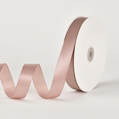 Лента атласная полиэстер 2,5см*80 ярдов, латте (5шт./упак.)