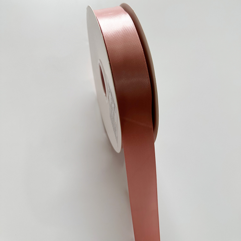 Лента атласная полиэстер 2,5см*80 ярдов, розовый (3шт./упак.)