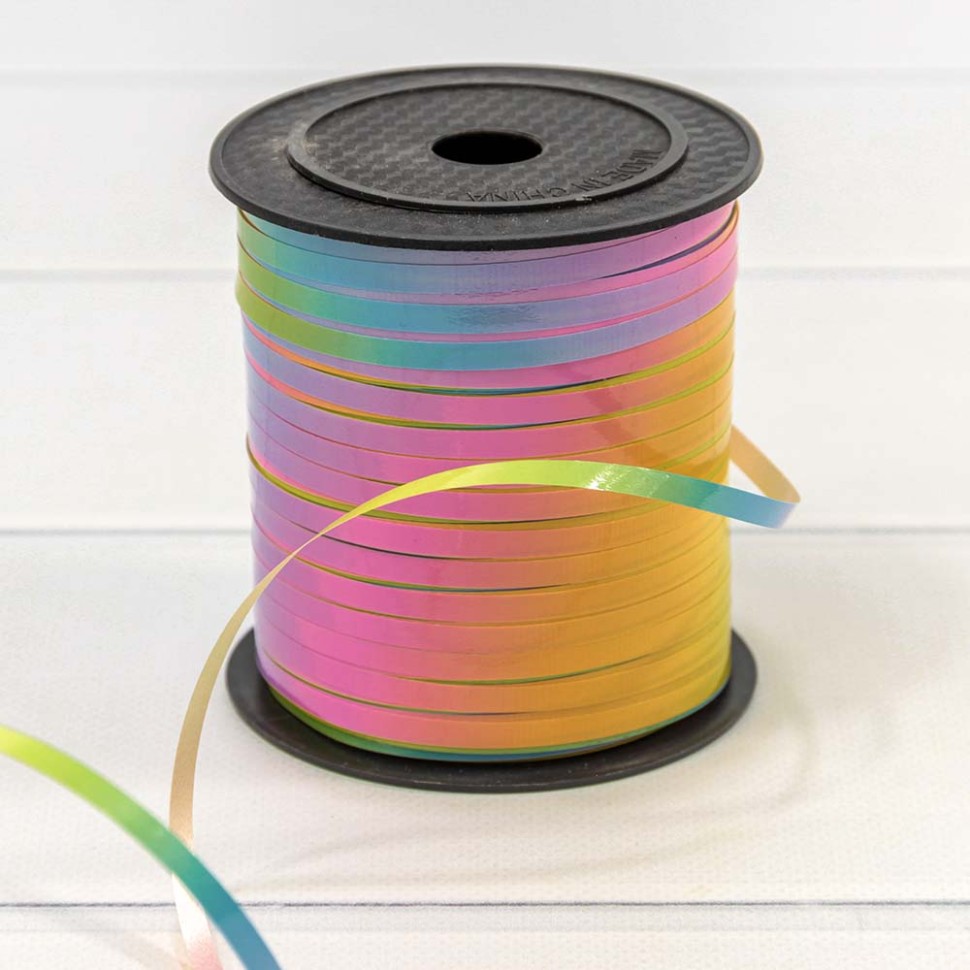 Лента Полипропилен (бобина) 0,5см*250ярд "Радуга-2"