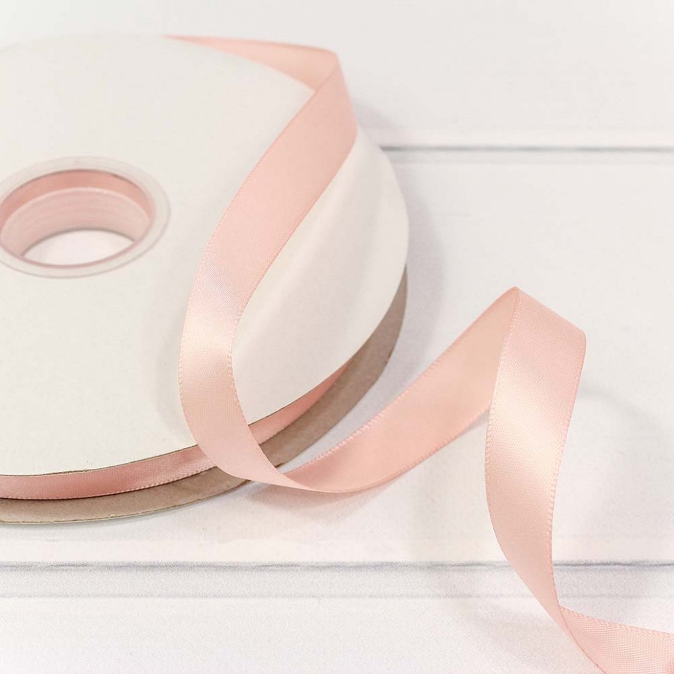 Лента Атласная Полиэстер класс А 1,5см*100ярд Кремовый