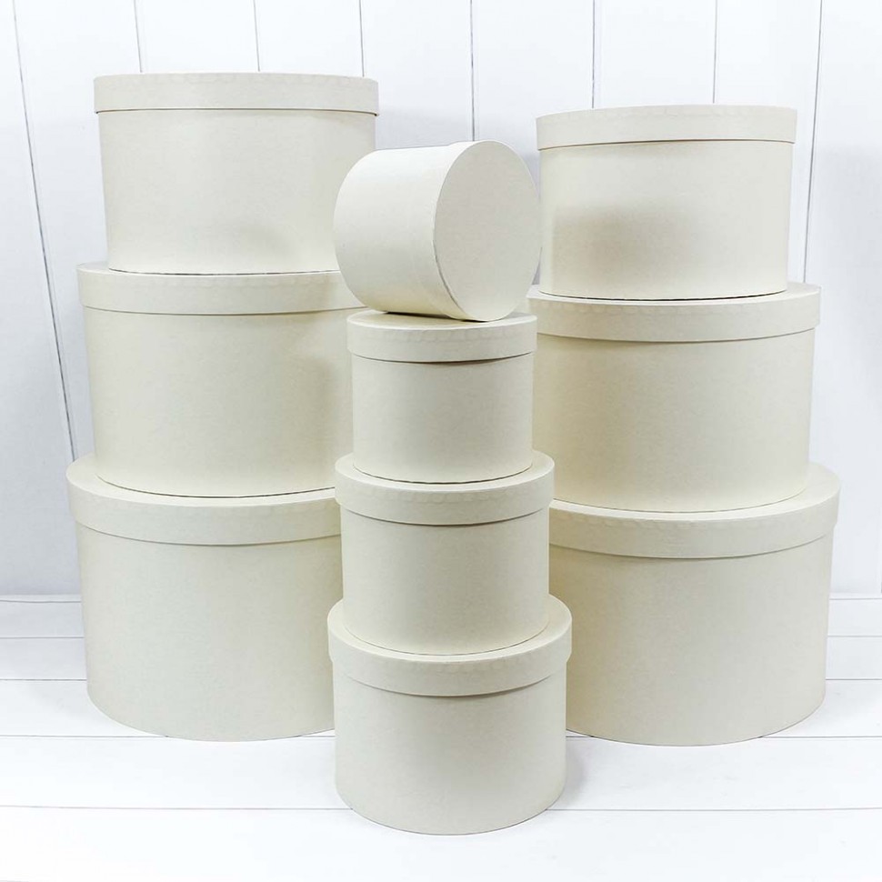 Коробки Круглые Набор 1/10 42,1*25,2 Белый