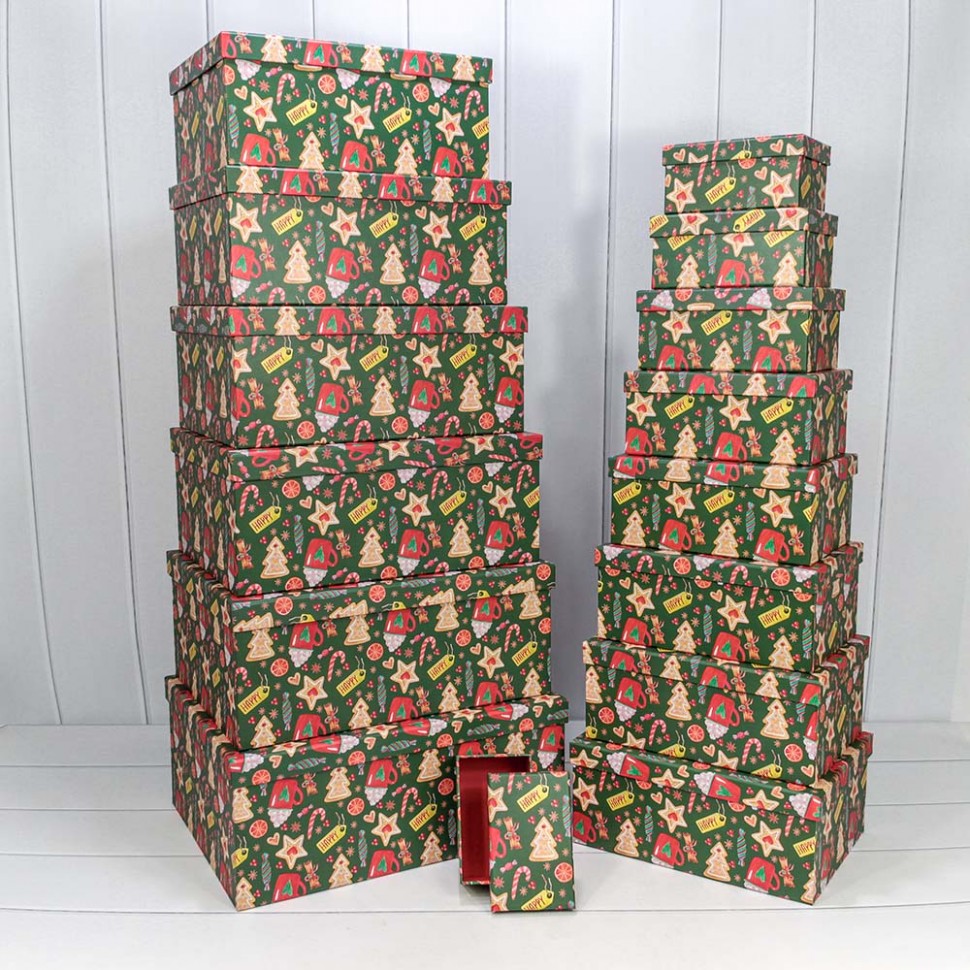 Коробки Набор 15 в 1 Прямоугольные 42,5×33×17,6 "Новый год" 2625