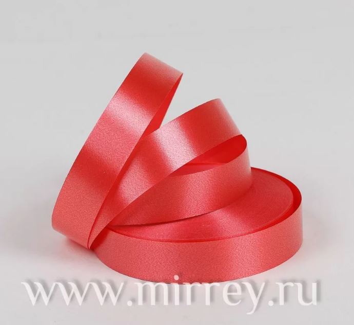 Лента полипропиленовая 2 см х 100 ярд., алый