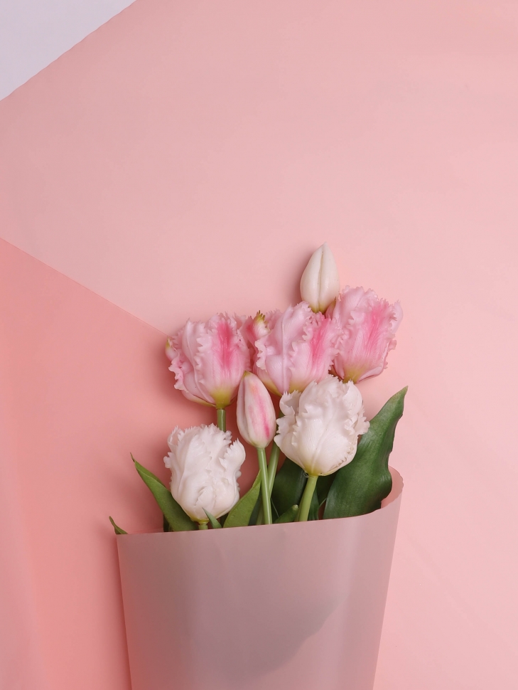 Пленка матовая 40мкм 58см х 10м Воздух фламинго