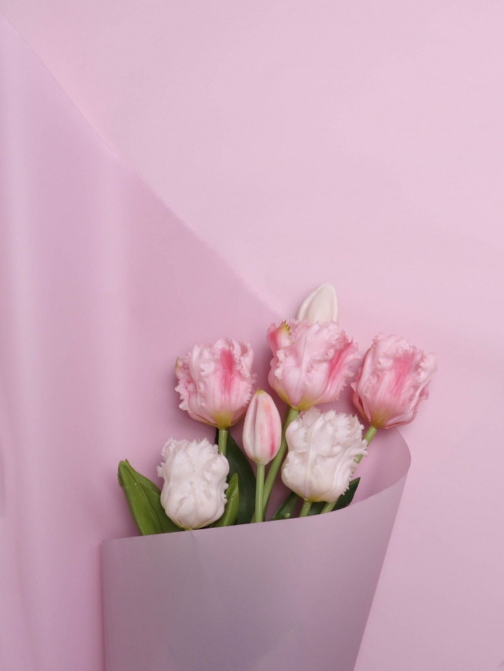 Пленка матовая 40мкм 58см х 10м Воздух лаванда