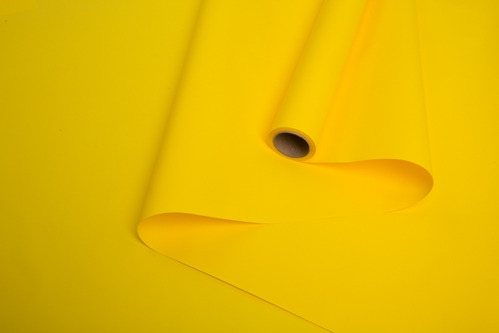 Пленка матовая Пастель 58 см × 10 м РЦ на втулке, лимон РЦ