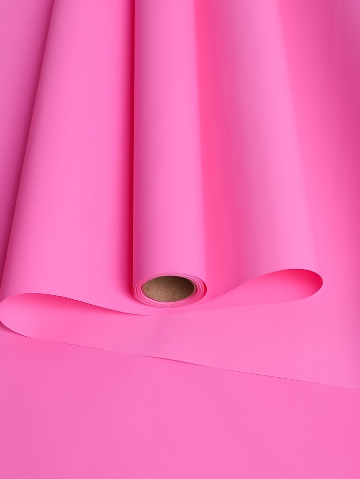 Пленка матовая Пастель 58 см × 10 м на втулке, розовый РЦ