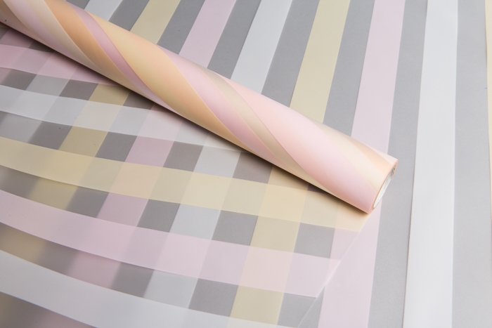 Пленка матовая Премиум 58 см × 10 м Радуга розовый