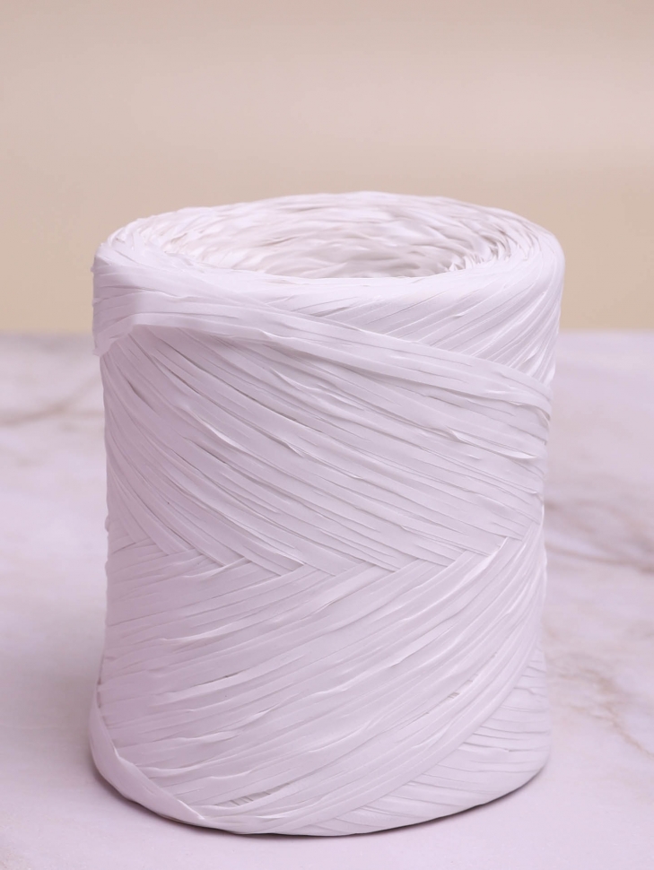Рафия синтетическая 200 м PL01 белая