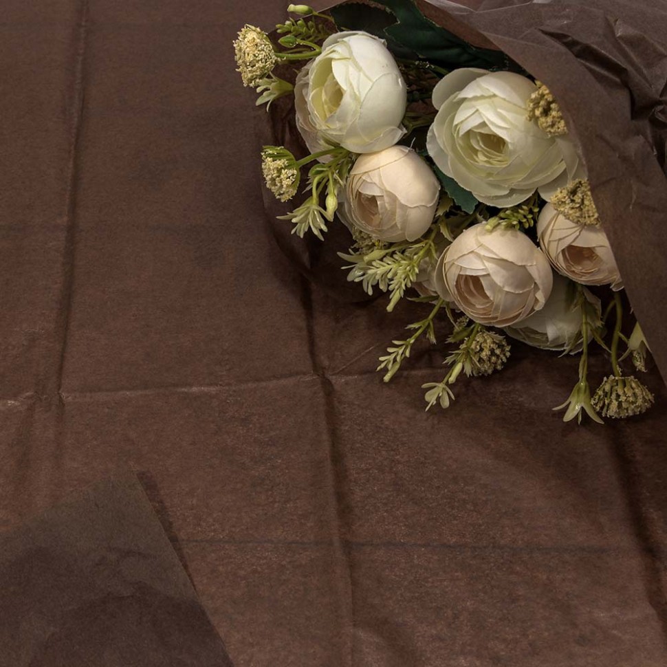 Бумага в листах "Тишью" 50*66 (10 шт.) Медно-коричневый