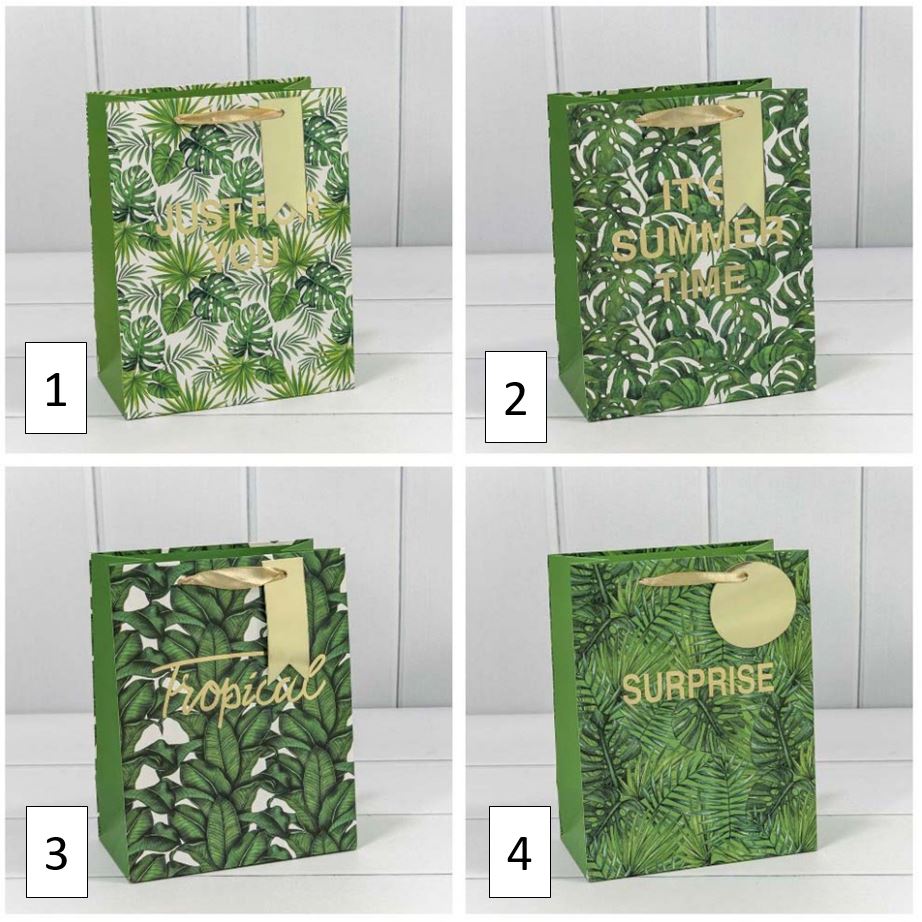 Пакет подарочный "Листья" (микс) 18*23*10