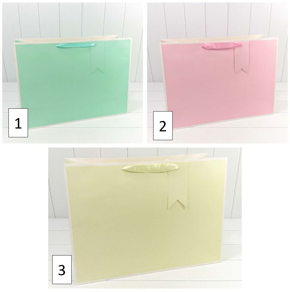 Пакет подарочный Однотонный в рамке (микс) 55*40*20 см