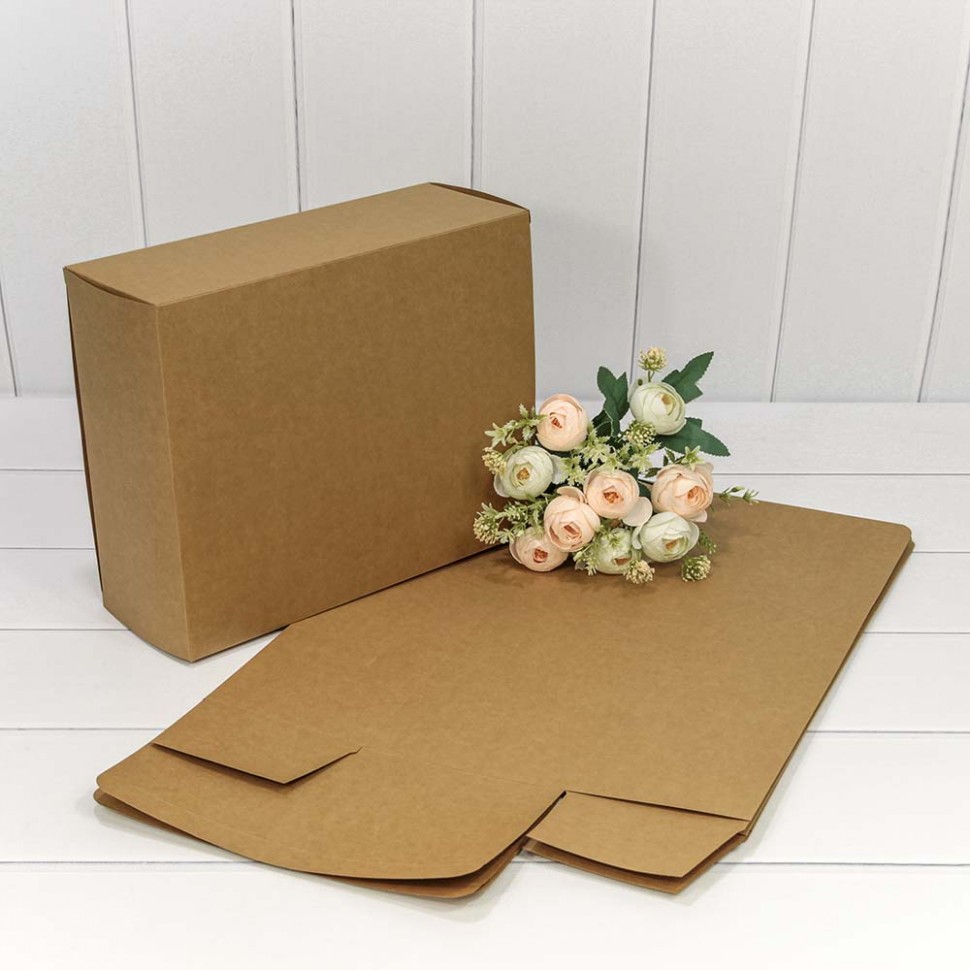 Коробка Прямоугольная 32*26*12 сборная Крафт