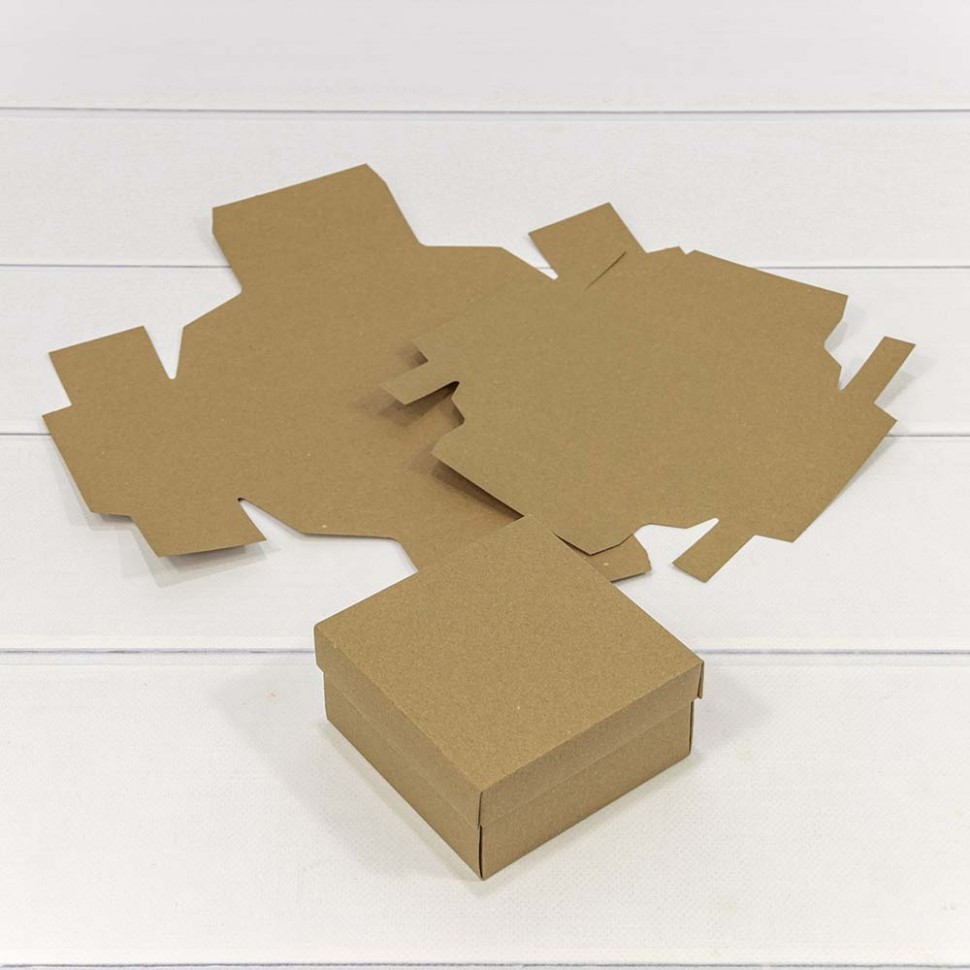 Коробка Квадратная 10*10*5 сборная Крафт