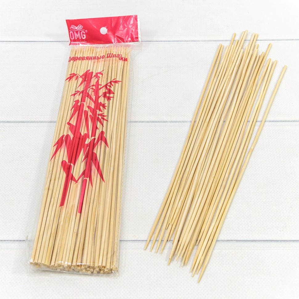 Шпажки деревянные (100шт.) 30см*3мм