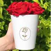 Коробка под цветы 10,7x10,6 см, белый