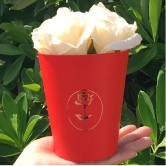 Коробка под цветы 10,7x10,6 см, красный