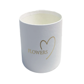 Коробка для цветов "Послание любви" 10*8 см, 1шт., белый