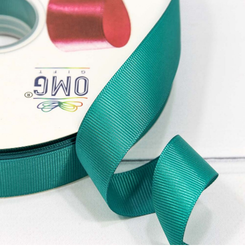 ЛЕНТА РЕПСОВАЯ 2,5 СМ*100 ЯРД ТЁМНО-БИРЮЗОВЫЙ