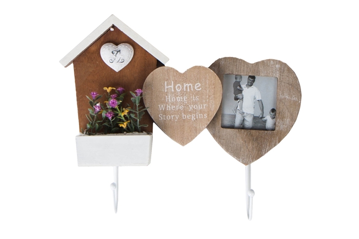 Фоторамка-ключница 26,5*23*4 см с крючками