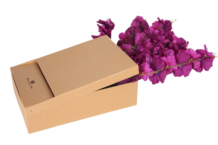 Коробка для цветов Прямоугольная 39*25*9 см бежевый