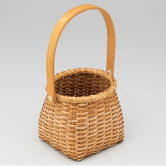 Корзина плетеная (ротанг), 14,5хН11/24,5 см, 1 шт., коричневый