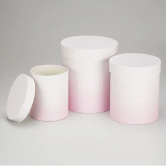 Набор коробок "Градиент" 18*17,2см,15,5*15см,12*12,2см., 3шт., св.розовый/розовый