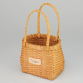 Корзина плетеная (ротанг), 19,5х14х13/27 см, 1 шт., натуральный