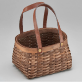 Корзина плетеная (секвойя), 21х16х10/22 см, 1 шт., коричневый