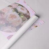 Пленка матовая 50мкм 58см х 10м прозрачный кант белый