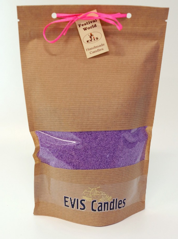 Свеча насыпная в гранулах в дой-паке с 12 фитилями 360 г сиреневый