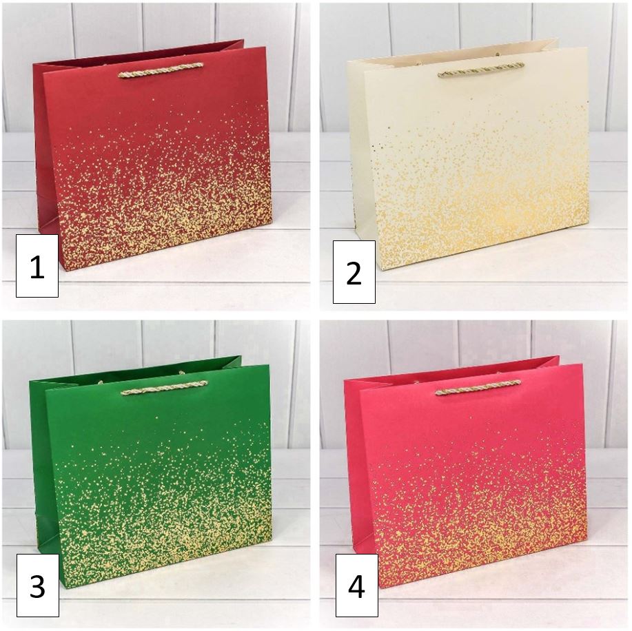 Пакет подарочный "Золотые вкрапления" (микс) 32*26*13