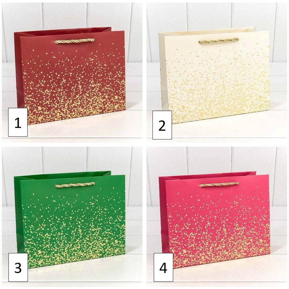 Пакет подарочный "Золотые вкрапления" (микс) 23*18*10