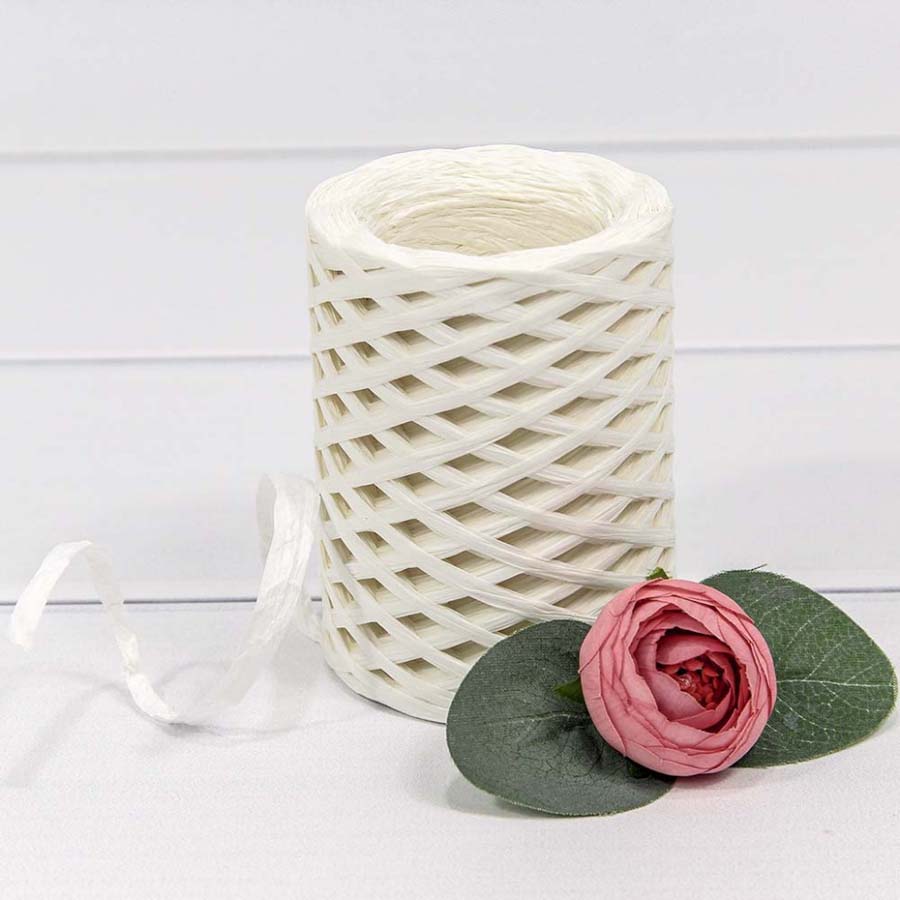 РАФИЯ БУМАЖНАЯ 150М БЕЛЫЙ