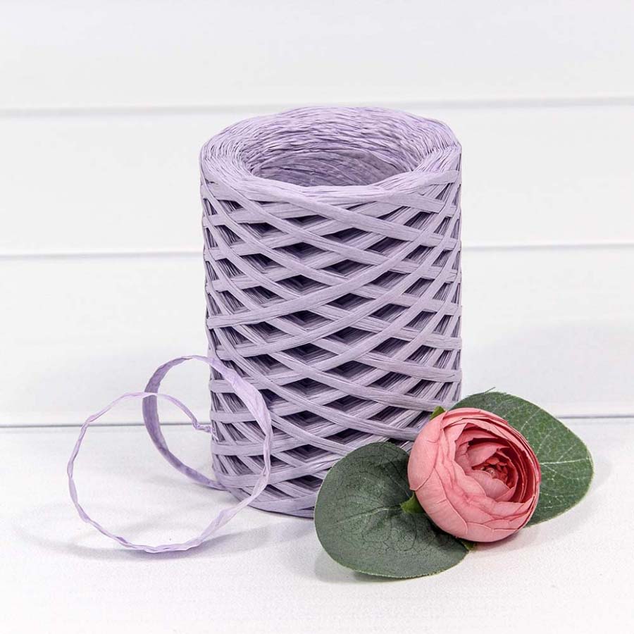 Рафия бумажная 150 м сиреневый