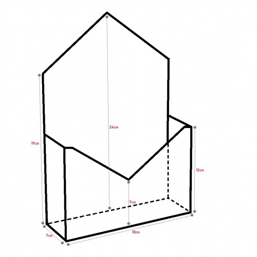 КОРОБКА "КОНВЕРТ" 18*24*7 СМ "P.S. I LOVE YOU" ФУКСИЯ