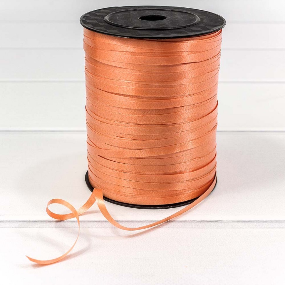 Лента полипропиленовая 0,5 см*500 ярдов оранжевый (бобина)