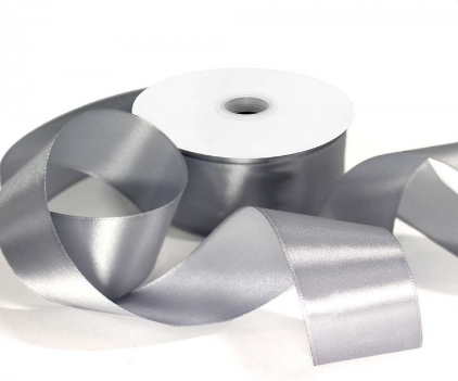 ЛЕНТА АТЛАСНАЯ САТИН 3,8 СМ*50 ЯРД СЕРЫЙ