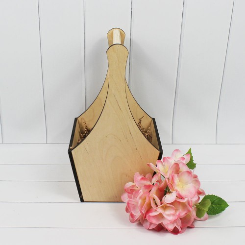 Ящик для декора с ручкой 15×13(16)×28(9,5) натуральный